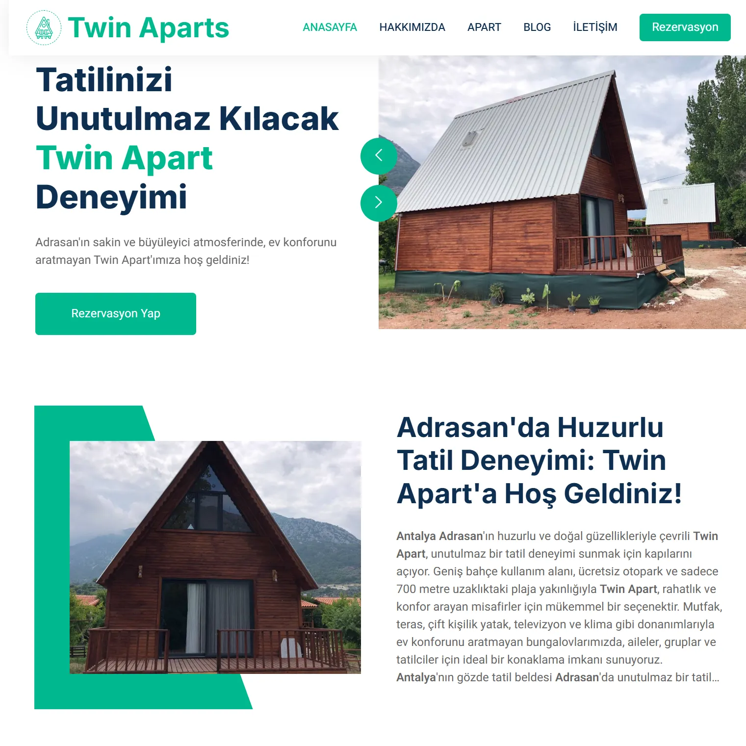 Bungalov Websitesi